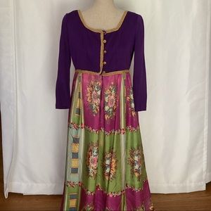 Vintage Lane Bryant purple pink and green dress